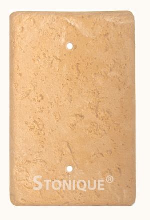 Stonique® Blank Switch Plate Cover in Cocoa